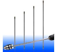 NbgrvB Lot de 3 tiges d'extension de foret à tige hexagonale, tige à trou profond de 300 à 600 mm avec mandrin de 10 mm et adaptateur, kit de 3 pièces pour les zones difficiles à atteindre