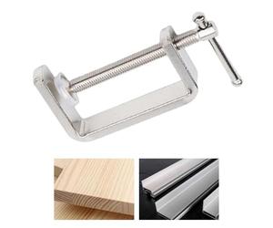 NbgrvB Pour serre-joint robuste avec couvercle de protection pour acier | Poignée en forme de T avec finition chromée - Fixation sécurisée - Pour bois, métal, pierre, projets de bricolage - 60 mm