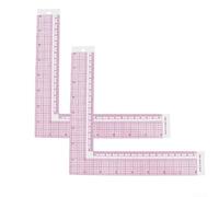 NbgrvB Règle Carrée Patchwork 20cm Lot de 2 Transparente | Lot de 2 règles, 20.3x20.3cm, transparentes, idéales patchwork, lecture facile