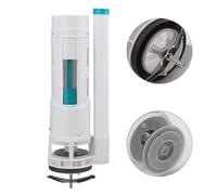 NbgrvB Robinet de chasse d'eau réglable pour chasse d'eau double Blanc 285 | Raccord de sortie à bouton poussoir en plastique ABS pour économie d'eau WC pour réservoir