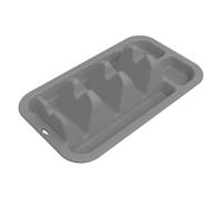 NbgrvB Support à tacos en silicone avec 3 séparateurs et compartiments à condiments, antidérapant, résistant à la chaleur, passe au lave-vaisselle, gris