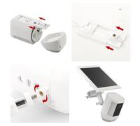 NbgrvB Support de gouttière pour caméras de sécurité Ring Arlo EufyCam et | Support en matériau ABS durable avec design facile à installer, taille compacte 17 x 6 cm pour surveillance extérieure à