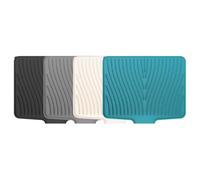 NbgrvB Tapis de séchage en silicone pour évier de cuisine, pour grand égouttoir avec pots à lèvres, poêles, verres, égouttoir à vaisselle, beige