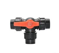 NbgrvB Vanne à trois voies en polyéthylène à connexion rapide pour irrigation agricole Raccord de tuyau en plastique étanche pour tuyaux en PE/PVC/PPR/Fer 20/25/32/40/50 mm Joint d'eau de jardin (25