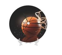 NBSKSDLK Horloge murale de basket-ball, silencieuse, sans tic-tac, horloges | Horloge murale analogique de 25,4 cm, fonctionne à piles, horloge ronde décorative pour cuisine, bureau, salle de bain, salon