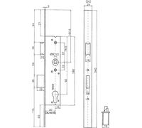 Bever & Klophaus BEVER Serrure à encastrer 1022 R PZW92/10 D40, F24x340ktg, ER Quantité:1