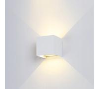 NCC-Licht Applique murale LED Extérieur & Intérieur Dégradation de lumière réglable 6 W COB 490lm Blanc chaud Applique murale Up-& Downlight, Blanc, fixe 230.00V