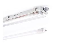 NCC-Licht Lampe LED Eco pour pièces humides, 120 cm, 18 W, blanc neutre | Lampe de baignoire robuste avec tube T8 efficace, idéale pour l'atelier, la cave et le garage