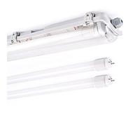 NCC-Licht Lampe LED Eco pour pièces humides, 120 cm, 36 W, blanc neutre | Lampe de baignoire robuste avec deux tubes T8 efficaces de 18 W, idéal pour l'atelier, la cave et le garage