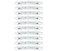 NCC-Licht Lot de 10 ampoules halogènes R7s - 78 mm - 80 W - Blanc chaud | Barre halogène à intensité variable, remplace 100 W, pour lampes de travail, spots et lampadaires