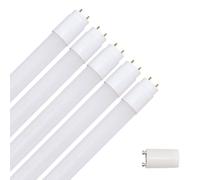NCC-Licht Lot de 5 tubes LED 74 cm 10 W/840 G13 1000 lm Blanc neutre 4000 K Remplacement pour tube fluorescent T8 25 W avec démarreur pour KVG