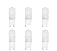 NCC-Licht Lot de 6 mini LED G9 2,5 W 200 lm 230 V Blanc chaud 3000 K Remplace les ampoules halogènes 20 W