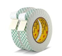 Ndcadhesive Ruban adhésif double face en mousse 25 mm x 5,5 m 2 rouleaux mousse aux hautes températures pour une utilisation intérieure et extérieure ainsi que pour la décoration de la maison