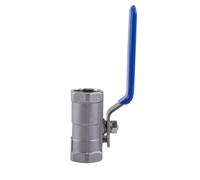 NDNCZDHC 1 mini robinet à tournant sphérique en acier inoxydable 304, vannes d'arrêt filetées femelles de 1/2 pouce pour les aménagements de tuyauterie industrielle