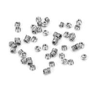 NDNCZDHC 50 pièces insert de filetage de fil SUS304, réducteur de manchon de réparation de filetage M1,6 x 0,35, écrou de vis de conversion foret de diamètre 1,6 mm (1.5D)