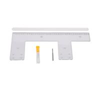 NDNCZDHC Gabarit de fente de poignée invisible intégré, gabarit de positionnement de fente de poignée d'armoire transparente en PC avec mèche de routeur en carbure de 3 mm