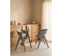 Ndsm - Fauteuil De Salle À Manger - Frêne massif - Gris