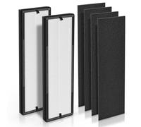 NEA-F1 H13 Filtre HEPA de rechange compatible avec le purificateur d'air Toshiba pour purificateur d'air Eureka NEA120 et Toshiba Smart WiFi Purificateur d'air CAF-W36USW, 2 filtres HEPA et 4 filtres