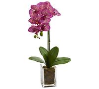 Nearly Natural Orchidée Phalaenopsis Vase Artificiel en Soie Rose 61 cm
