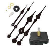 Neatartmore Kit de mouvement d'horloge murale à couple élevé | 56 x 56 x 16 mm, 3 longueurs de tige, faible bruit, pour horloges en bois/métal, aiguilles et fixations incluses