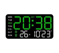 Neatartmore Réveil numérique avec affichage de la température, de la date | Activation vocale/son, support de bureau ou mural, USB ou AAA pour alimenté par piles, interrupteur Fahrenheit/Celsius