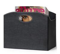 Neateam Porte-Revues Moderne Avec Poignée - Pliable - En cuir synthétique - Robuste et durable - Convient pour le bureau, la Maison et le Salon Noir