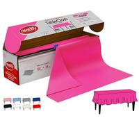 Neatiffy 137 cm x 32.9 m Jetable en Plastique Rouleau De Nappe, Équivalent à 12 Paquets de Pique-Nique, Rose