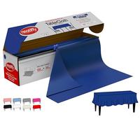 Neatiffy - Rouleau de Linge de Table en Plastique jetable de 137 cm x 32.9 m, Housse de Table pour fête/Banquet, nappes pour Tables rectangulaires/Rondes/carrées, Bleu Marine