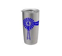 Nebraska Moulin à vent vintage Antigue Gobelet isotherme en acier inoxydable double paroi