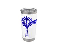 Nebraska Moulin à vent vintage Antigue Gobelet isotherme en acier inoxydable double paroi