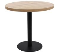 Nebuln Table de bistrot marron clair 80 cm en MDF avec cadre en acier, pour 2 personnes, idéale pour salle à manger, cuisine, terrasse et balcon, montage facile, coin repas élégant pour salon et