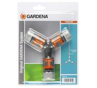 Nécessaire de dérivation en Y pour arrosage 13 mm (1/2 Pouce)/15 mm (5/8 Pouce) de Gardena : raccord de dérivation pour une distribution simple (18287-20)