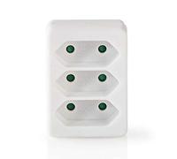 Bloc mural 3 prises NEDIS PSSPL300C1WT Type F CEE 7/7 250 V AC 1700 W Blanc