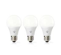 NEDIS Ampoule SmartLife - Wi-Fi - E27-800 lm - 9 W - Blanc Chaud - 2700 K - Android/IOS - A60-3 pièces