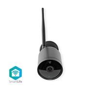 Nedis WiFi Smart Outdoor IP-Camera | Full HD | Metalen behuizing | Waterdicht (IP65) Caméra de sécurité IP Extérieure Cosse 1920 x 1080 Pixels Plafond/Mur
