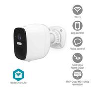 NEDIS Caméra WiFi extérieure sur batterie avec autonomie jusqu'à 10 mois et micro / - 4MP