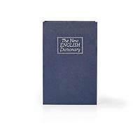 Nedis Coffre-fort en forme de livre avec serrure esign dictionnaire compact, capacité de 1,6 l, 22,8 x 14,7 x 4,8 cm, construction en acier roulé, avec 2 clés de rechange