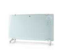 Nedis Convecteur Soufflant Chauffage Électrique 1000/2000W Thermostat Réglable 2 Réglages de Chaleur Chauffage Télécommande Minuterie Verre Salle de Bain B 83cm