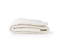 Nedis Couette électrique | sous-Couverture | 1 Personne | 150 x 80 cm | 3 réglages de Chaleur | Lavable | Protection Contre la surchauffe | Polyester/Synthétique