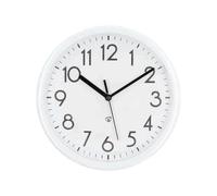 Nedis Horloge Murale 22cm Forme Ronde Compacte avec Chiffres Contrastés Blanc