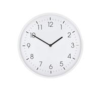 Nedis Horloge Murale 30 cm Mouvement Silencieux Cadre Léger Blanc