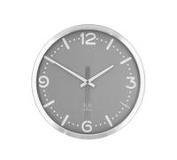 Nedis Horloge Murale Radio-Pilotée Mouvement Silencieux Touche Moderne et Élégant Gris