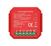 Nedis Interrupteur Connecté Zigbee 3.0 200W pour Double Variateur Rouge