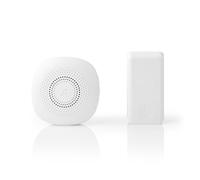 Nedis Kit de sonnette de porte sans fil | Alimentation secteur | 80 dB | Portée du signal : 100 m | IP44 | Volume réglable | 36 mélodies | 1 récepteur | Blanc NE550725088
