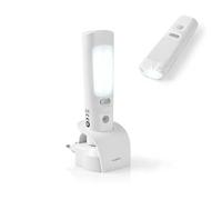 Nedis Lampe Torche LED Orientable 2-en-1 avec capteur de Mouvement Blanc