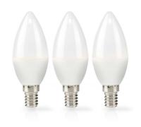 Nedis Lot de 3 Ampoules LED E14 2.8 W 250 lm 2700 K Forme Bougie Blanc