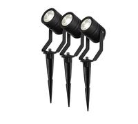 Nedis Lot de 3 Spots de Jardin Intelligents Zigbee 3.0 IP65 Économique Noir