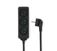 Nedis Multiprise 3 prises (Noir)