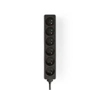Nedis multiprise 6 prises type E - Noir