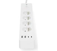 Nedis, multiprise WLAN 4x 3680W 2m avec 4 ports USB, blanc